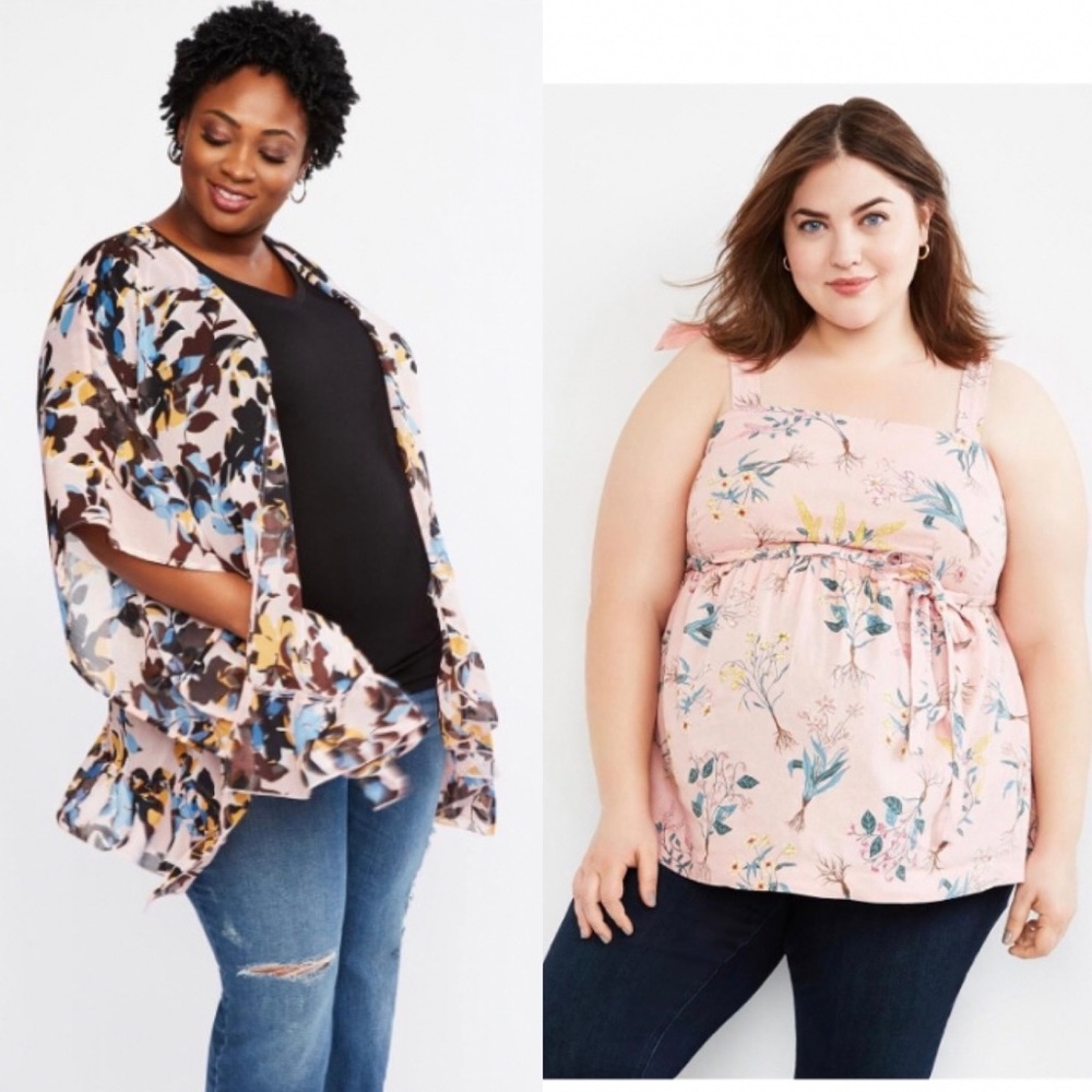 Motherhood Maternity Plus Size Floral Top Bundle
